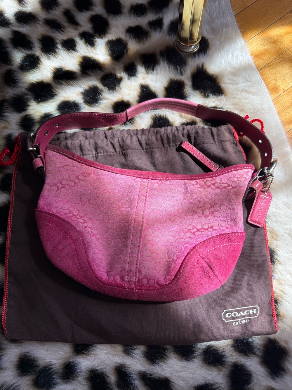 Coach Pink Signature SoHo Shoulder Bag